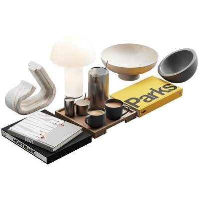 现代摆件组合 餐厅摆件 餐桌摆件组合 装饰品 书籍